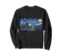Chicago Skyline Starry Night Vintage Van Gogh Style Sweatshirt