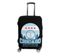 Chicago Skyscraper Luggage Cover Elastic Suitcase Protectors Anti-Scratch Fits 18-32 Inch Case