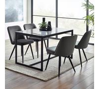 Chicago Smoked Glass 4 Seater Dining Table