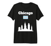 Chicago Trip City Lover Souvenir Chicago Flag Premium T-Shirt