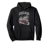Chicago Tshirt Men Women CG Illinois IL VIntage Retro Pullover Hoodie