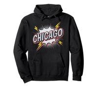 Chicago Tshirt Men Women CG Illinois IL VIntage Retro Pullover Hoodie
