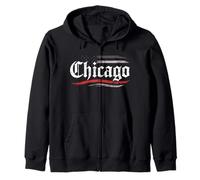 Chicago Tshirt Men Women CG Illinois IL VIntage Retro Zip Hoodie