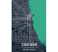 Chicago United States: 6x9 Lined Journal | Memory Book | Travel Journal | Diary To Record Your Thoughts | Graduation Gift | Teacher Gifts | Dark Blue ... Who Love To Travel | Chicago United States