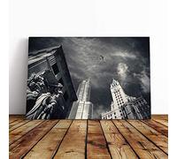 Chicago USA Canvas Print | Gallery Wrapped 30mm Frame Wall Art | 24x16 inches | Ready to Hang | Modern Picture | Living Room Bedroom Lounge Office