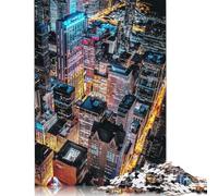 Chicago USA City Night Jigsaw Puzzles Puzzle for Adults Kids. 1000 Pieces Great Gifts Challenge Toy Educational Game Home Decoration for Adults& Kids Age 14 Years Up 1000pcs (75x50cm)
