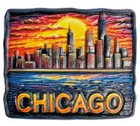 Chicago USA Tourist Souvenir 3D Fridge Magnet Home Kitchen Refrigerator Decoration Magnets Keepsake Craft