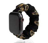 Chicago Vinyl Skyline Fashion Scrunchie Watch Strap Compatible with IWatch Series 1 2 3 4 5 6 Elastic Replacement Band