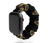 Chicago Vinyl Skyline Fashion Scrunchie Watch Strap Compatible with IWatch Series 1 2 3 4 5 6 Elastic Replacement Band
