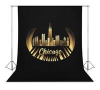 Chicago Vinyl Skyline Personalised Backdrop Background Foldable Photography Cloth Funny Photo Tabletop Backdrops