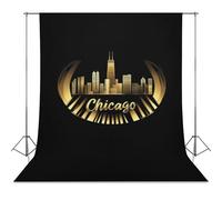 Chicago Vinyl Skyline Personalised Backdrop Background Foldable Photography Cloth Funny Photo Tabletop Backdrops