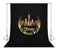 Chicago Vinyl Skyline Personalised Backdrop Background Foldable Photography Cloth Funny Photo Tabletop Backdrops
