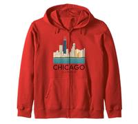 Chicago Windy City Downtown Loop South Side North 312 River Zip Hoodie
