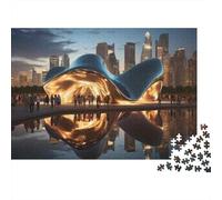 Chicago's New Art Installation A Must-See Attraction 1000-Piece Jigsaw Puzzle for Adults, 70x50cm/1000pcs, White Cardboard Pieces, Relaxing Indoor Activity And Time at Home