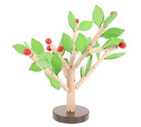 CHICAMPERA 1 Set Creative Wooden Tree Building DIY Handcraft Educational with Vivid Leaves for Early Learning and Imagination Development Green
