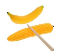 CHICAMPERA 1 set Fruit Maraca Shaker Percussion Instruments Corn Banana Simulated Fruit for Musical Learning Educational Play for Boys