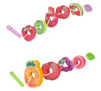 CHICAMPERA 1 Set Interactive Fruits Lacing for Educational Bead Threading Game for Early Learning Develops Hand Eye Coordination Cognitive Skills Preschool Learning Tool