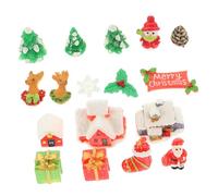 CHICAMPERA 1 Set Resin Figurines for Dollhouse Xmas Decorations Santa Figures Home Decor Versatile Miniature Xmas Characters for Fairy Gardens