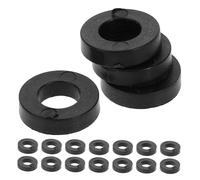 CHICAMPERA 100pcs Black Plastic Drum Washers for Jazz Drum Hardware Flat Screw Spacers for Maintenance Surface Protection and Tuning Accessories