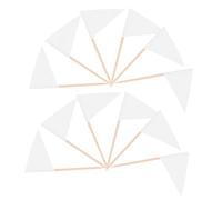 CHICAMPERA 100pcs Mini Toothpick Flags with Blank Triangle Design Sturdy Food Markers for Cake Toppers Fruit Cheese Labels Secure Placement for Wedding Party DIY Decorations