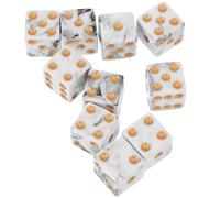CHICAMPERA 10Pcs 16Mm Black and White Acrylic Dice with Large Dots Six-Sided Solid Game Dices for Party Games Bar Dice and