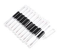 CHICAMPERA 10pcs 4ml Empty Lip Gloss Tubes with Stoppers Double End Plastic Cosmetic Container for DIY Lipstick and Lip Balm Samples Black