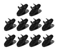 CHICAMPERA 10pcs Abs Plastic Lav Mic Clips Black with Secure Grip Rotatable Design Compatible with 8.5mm Microphones for Professional Use