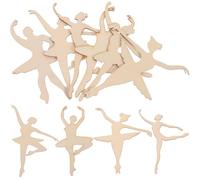 CHICAMPERA 10pcs Ballet Wooden Cutouts for DIY Art Projects and Wall Decoration, Creative Lightweight Wooden Pieces and Students, for Crafting and Doodling