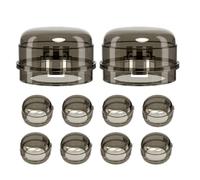 CHICAMPERA 10pcs Black Gas Stove Knob Covers for Safety with PC Material, Protecting from Water Droplets, Versatile Fit for Kitchen Gas Hob Protection