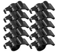 CHICAMPERA 10pcs Car Trunk Umbrella Holder Hooks Plastic Portable Compartment Storage Black Beautiful Design Multifunctional Hanging Bracket for Car Trunk