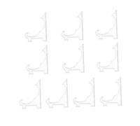 CHICAMPERA 10pcs Clear Acrylic Mini Triangle Easel Stands for Coins Badges and Collectibles Display Rack Transparent Storage Holders for Home Office Trade Shows