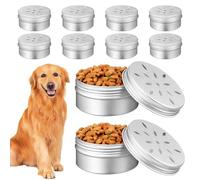 CHICAMPERA 10pcs Dog Scent Training Case for Pet Nose Work with Aluminium Material and Silver Colour Exercise Pets’ Sense of Smell and Dog Training Tool for Effective Scentwork