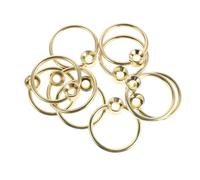 CHICAMPERA 10pcs Golden Iron Ring Pull Handles for Cutting Boards and Bamboo Chopping Boards, Cylinder Shape with Comfortable Grip, Versatile Fit for Kitchens and Meal Prep Accessories