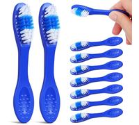 CHICAMPERA 10Pcs Mini Prison Toothbrush Set 9Cm Short Handle Soft Bristles Anti-Self- Manual Toothbrushes Portable for Mental Health and Detention Use