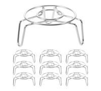 CHICAMPERA 10pcs Mini Steamer Rack Stainless Steel Compact Space-saving Design round Trivet Steaming Rack with Multilayer Structure for Kitchen Cooking and Daily Meal Prep