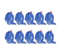 CHICAMPERA 10pcs Miniature Whale Figurines Blue Resin Tiny Ocean Animals Decorative Versatile Design for Fairy Garden Moss Landscape DIY Craft