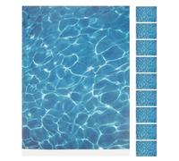 CHICAMPERA 10pcs Realistic Water Grain Stickers Plastic Sheet for Outdoor Micro Landscape Crafting Projects Blue Sturdy Stream Basing Sand Table Background Supply