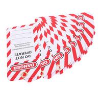 CHICAMPERA 10pcs Safety Tags Hanging Lockout Tags PVC Solid Sturdy Equipment Repair Convey Safety Reminders for Factories and Locations