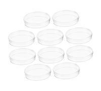 CHICAMPERA 10pcs Transparent Cell Culture Plates with Cover Petri Dishes for Laboratory Use Plastic Tissue Culture Dish Clear Observation