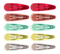 CHICAMPERA 10pcs Womens Hair Clips Snap Hair Clip Set Assorted Colour Plastic and Metal Material for Birthday and Holidays
