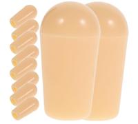CHICAMPERA 10pcs Yellow Plastic 3-way Guitar Toggle Switch Caps Replacement for Electric Guitar with Inner Thread 3.5mm No Burr Sturdy Parts