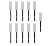 CHICAMPERA 11pcs 10ml Empty Mascara Tubes Plastic Refillable Bottle White Portable Environmental Protection Mascara Container for DIY Eyelash Growth
