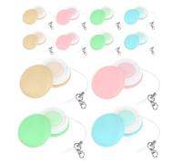 CHICAMPERA 12pcs Mobile Phone Screen Cleaner Kit with Lens Cleaning Cloths and Keychain, Multi-color round Screen and Eyeglass Wipes for Phones, Tablets, Cameras, and Electronic Devices