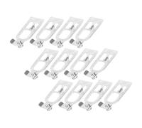 CHICAMPERA 12pcs Pallet Rack Safety Clip Teardrop Connector Carbon Steel Galvanized Silver for Industrial Storage Warehouses