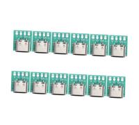 CHICAMPERA 12pcs Usb c Board Diy Usb c Connector Board Pcb Converter for Data Cable Transmission