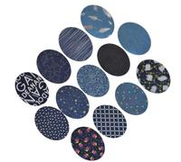 CHICAMPERA 13pcs Creative Iron on Denim Repair Patches Kit with 13 Cotton Applique Patches for Jeans and Fabric, Reinforcing and Easy to Sew, for DIY Clothing Repair Random Color