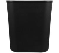 CHICAMPERA 14L Black Square Trash Can, Large Capacity Plastic Waste Bucket for Bedroom, Dormitory, Hotel, Office - Open Top Household Storage Bin for Kitchen and Home Use