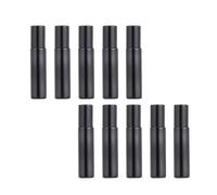 CHICAMPERA 15 Pcs 10ml Glass Roller Bottle Set with Black Rolling Balls for Essential Oil and Synthetic Oil Storage, Refillable and Portable for Travel Or Daily Use Random Color