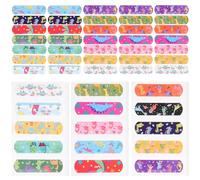CHICAMPERA 150pcs Cartoon Disposable Wound Patches Pe Material Comfortable Lightweight Hemostatic Stickers Convenient to Carry Assorted Color for Parts of The Body First Aid Supplies