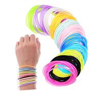CHICAMPERA 150Pcs Night Luminous Silicone Bracelets for Glow the Dark Jelly Bangles Hairbands for Parties and Daily Wear